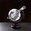 900ml Globe Decanter Set -  Elegant Wooden Stand & World Map Glasses